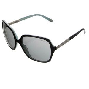 Tiffany & Co Black Blue Oversized Sunglasses